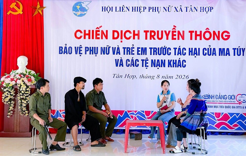 Để phụ nữ, trẻ em vùng cao Tân Hợp chủ động phòng ngừa tệ nạn xã hội - ảnh 2