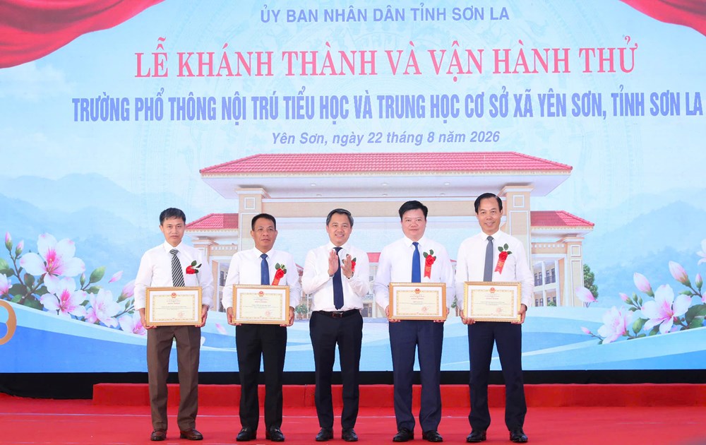 Trường nội trú liên cấp vùng biên Yên Sơn sẵn sàng cho năm học mới - ảnh 10