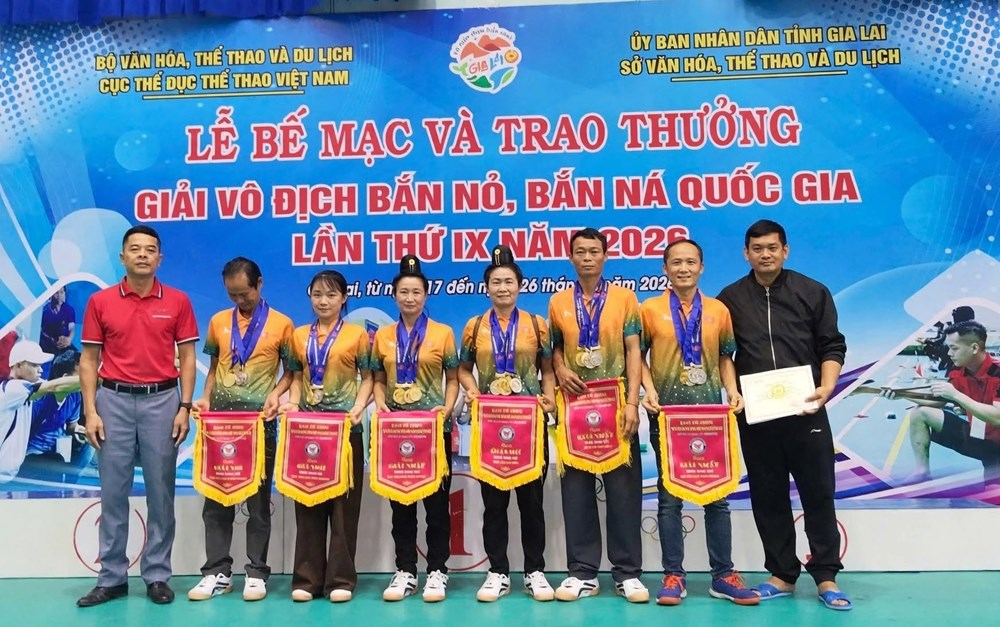 VĐV Lò Thị Bích ghi dấu ấn với 98/100 điểm tại Giải Bắn nỏ quốc gia - ảnh 2