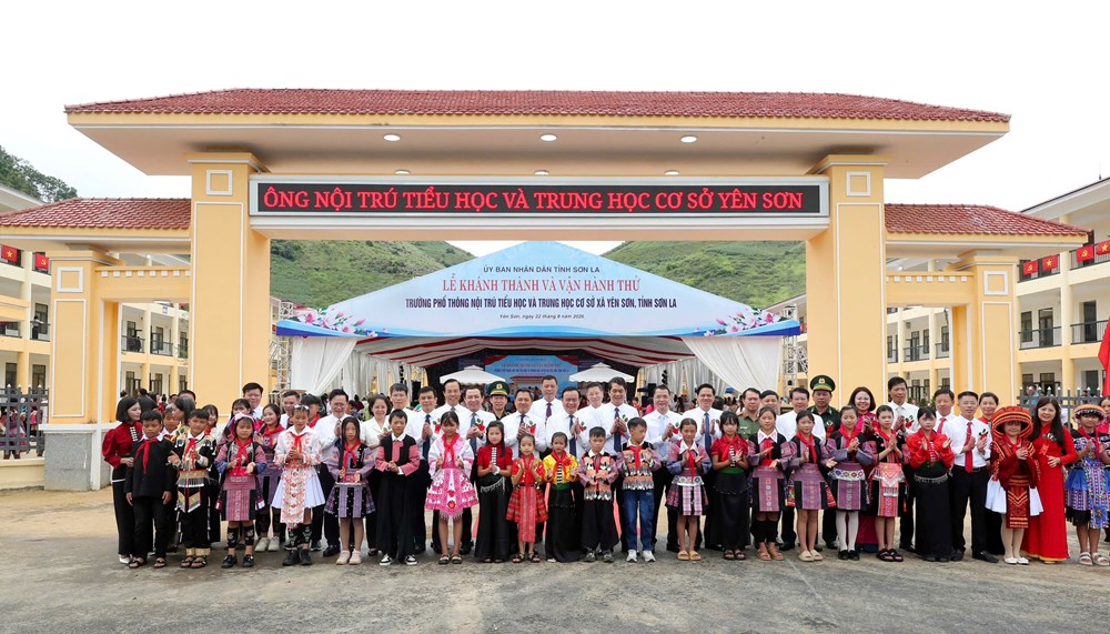 Trường nội trú liên cấp vùng biên Yên Sơn sẵn sàng cho năm học mới - ảnh 1