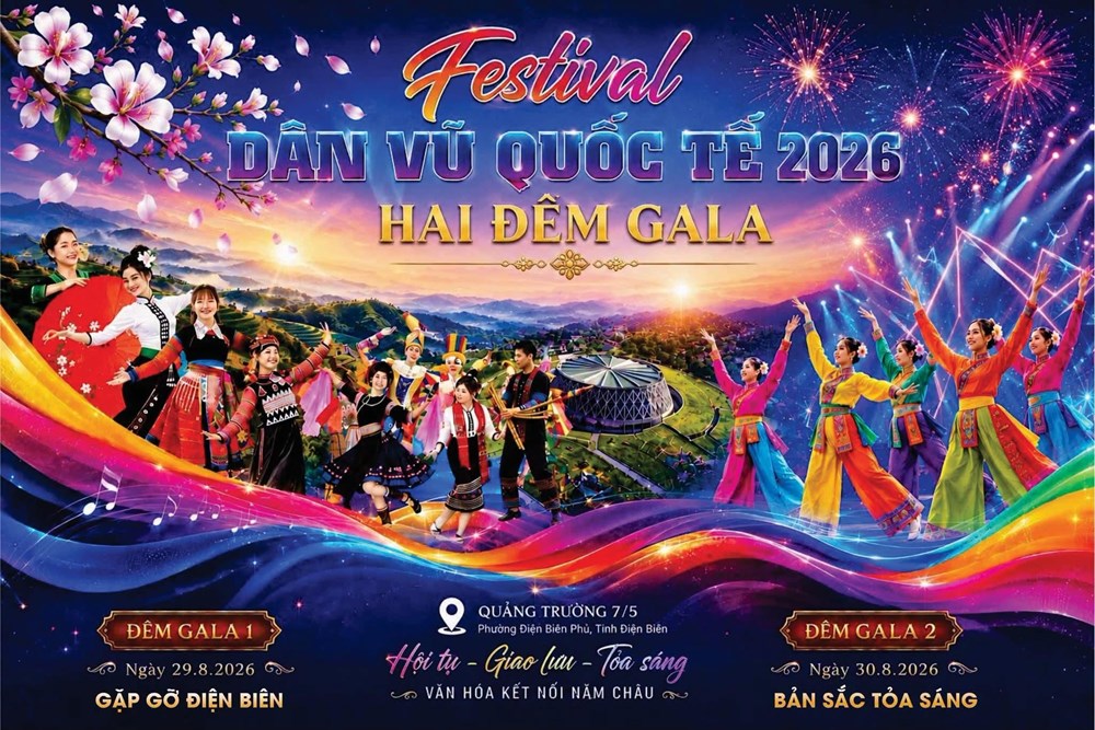 Điện Biên rực rỡ với hai đêm Gala tại Festival Dân vũ quốc tế 2026 - ảnh 1