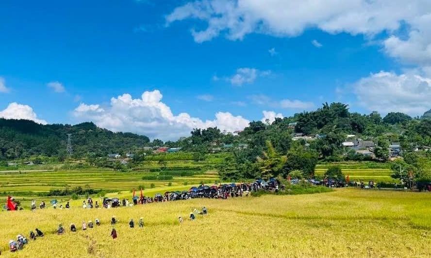 Mùa vàng Tả Lèng rộn ràng sắc màu văn hóa Mông - ảnh 6