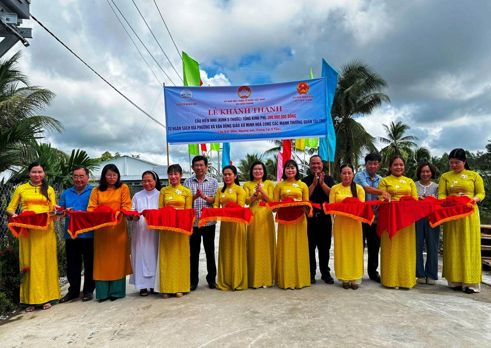 An Giang: Nối nhịp niềm vui từ cây cầu mới ở xã Châu Thành - ảnh 1