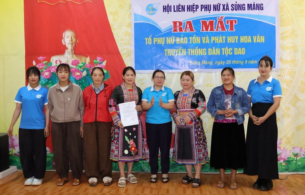 Phụ nữ Dao ở Sủng Máng gìn giữ nghề thêu truyền thống - ảnh 1