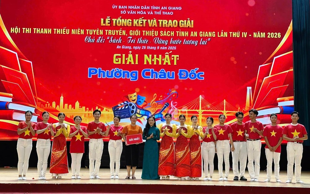 Trao giải Hội thi Thanh thiếu niên tuyên truyền, giới thiệu sách tỉnh An Giang - ảnh 1
