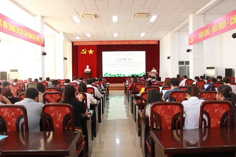 Lai Châu nâng cao nghiệp vụ xây dựng đời sống văn hóa cho cán bộ cơ sở - ảnh 1