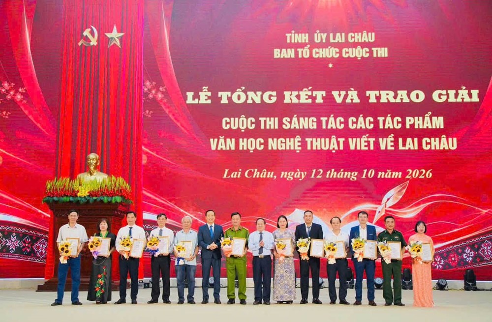 Lai Châu trao giải Cuộc thi sáng tác văn học nghệ thuật năm 2026 - ảnh 1