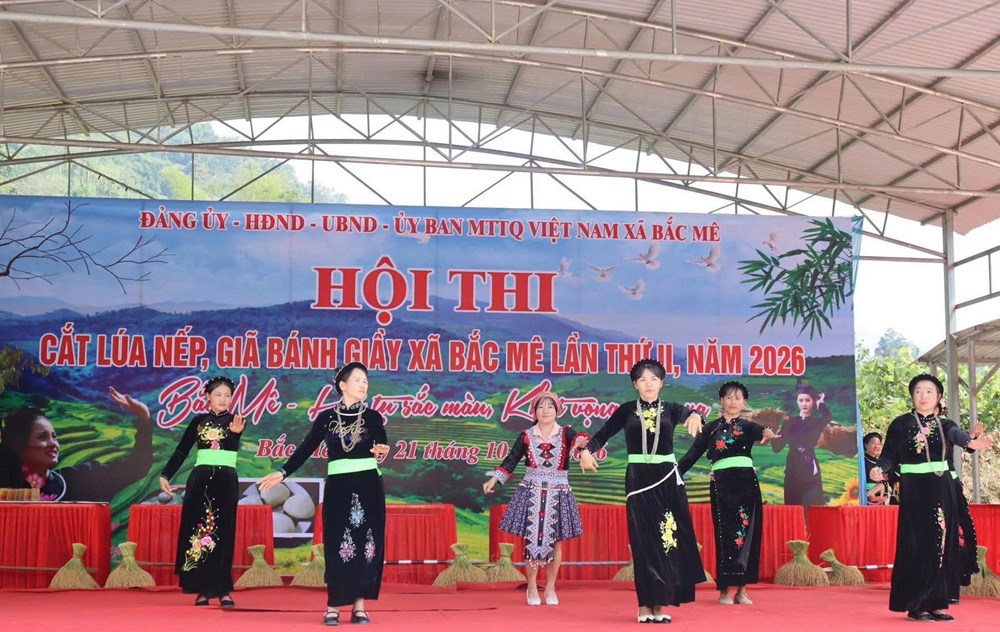 Về Bắc Mê khám phá nét đẹp lao động qua hội thi cắt lúa nếp, giã bánh giầy - ảnh 10