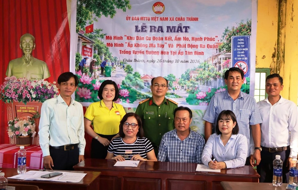 Châu Thành ra mắt mô hình “Ấp không ma túy” - ảnh 1