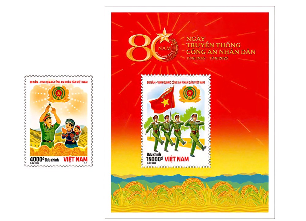 Phát hành bộ tem bưu chính “80 năm - Vinh quang Công an nhân dân Việt Nam“ - ảnh 4