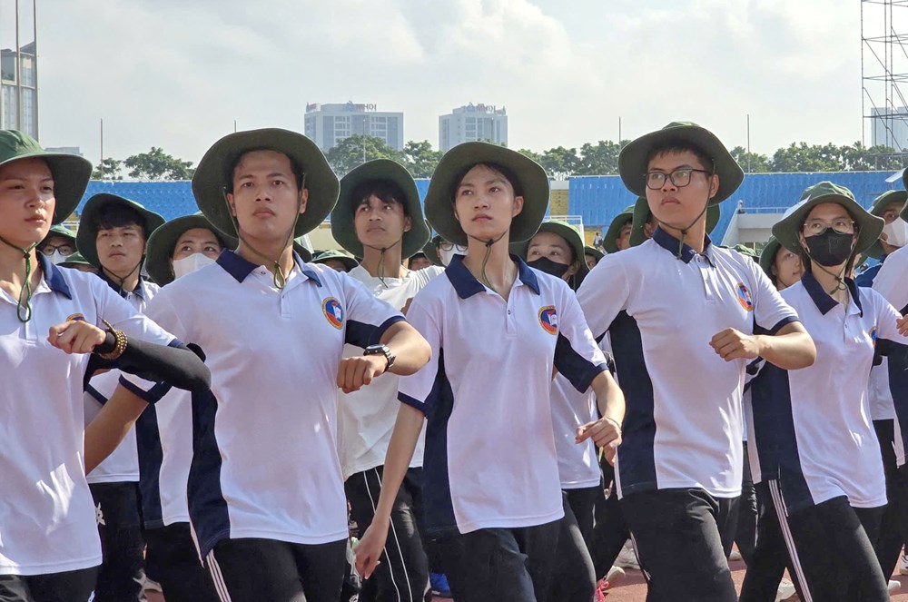 Hợp luyện lễ diễu binh, diễu hành A80 tại Sân vận động quốc gia Mỹ Đình  - ảnh 15