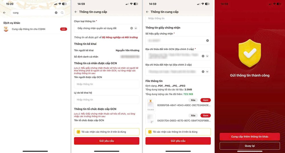 Người dân đã có thể nộp sổ đỏ trên ứng dụng VNeID  - ảnh 1