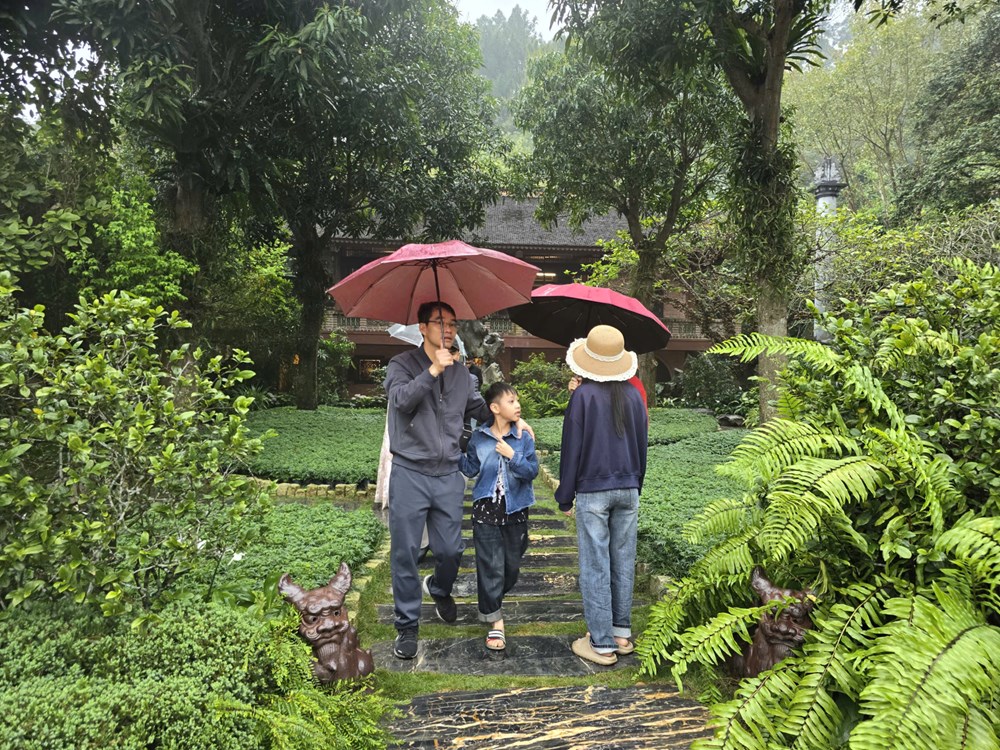 Khách thập phương đội mưa xuân vãn cảnh chùa Địa Tạng Phi Lai  - ảnh 20