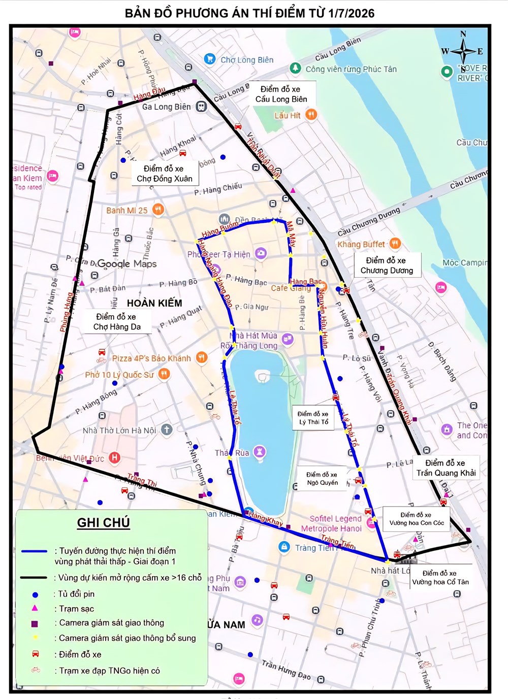 ​Thí điểm vùng phát thải thấp tại phường Hoàn Kiếm từ tháng 7 - ảnh 1