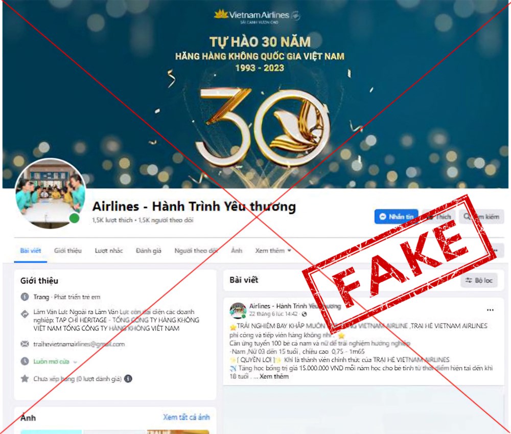 Cảnh giác trại hè Vietnam Airlines giả mạo  - ảnh 2