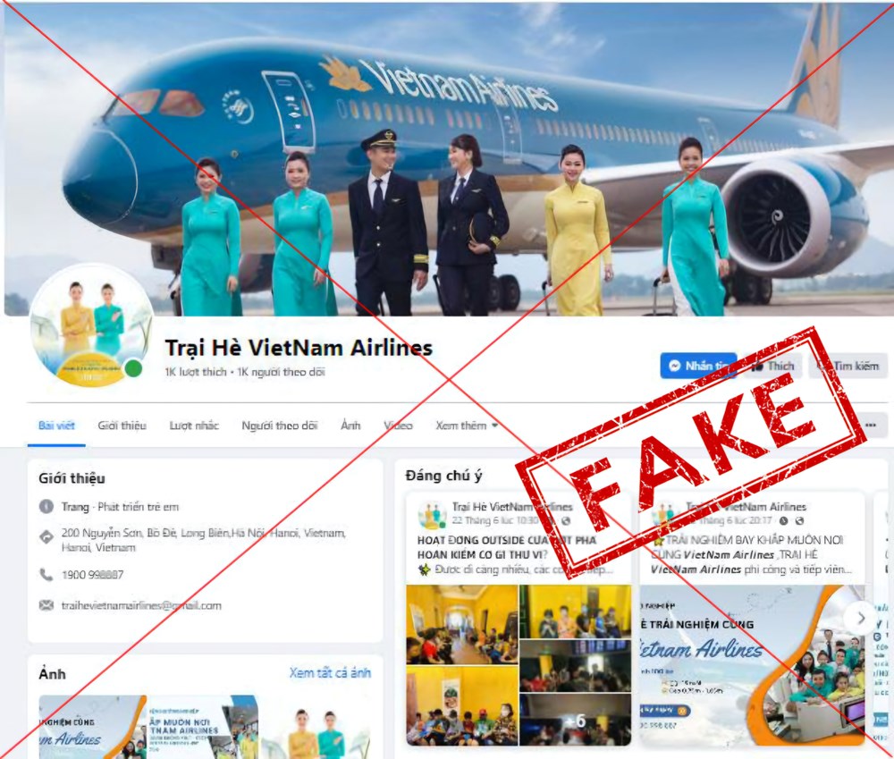 Cảnh giác trại hè Vietnam Airlines giả mạo  - ảnh 1
