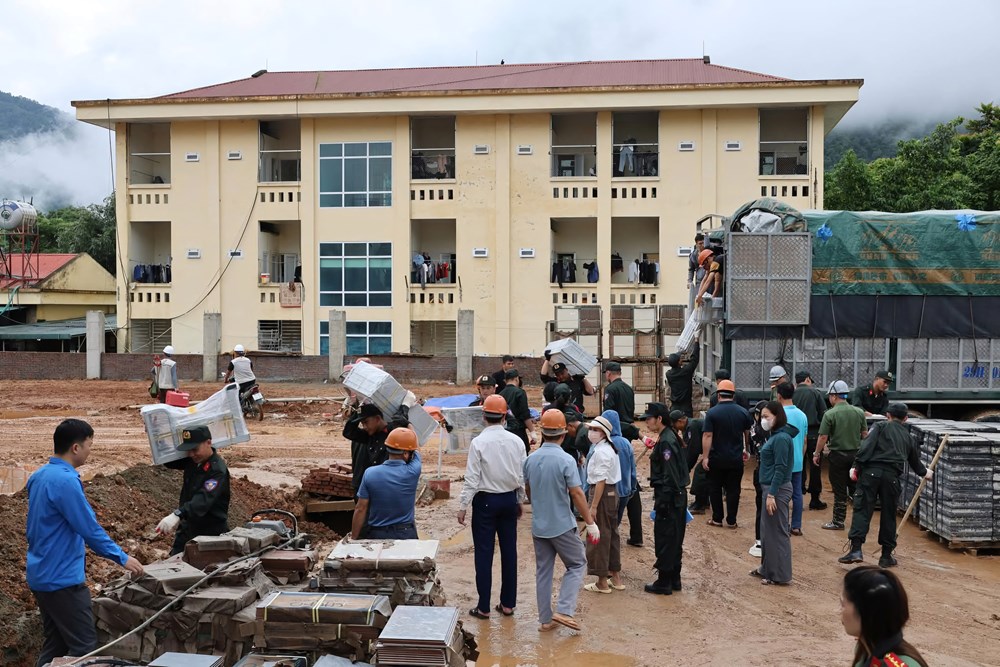 Lai Châu: “Chiến dịch cao điểm 100 ngày đêm” xây dựng trường phổ thông nội trú liên cấp tại các xã biên giới  - ảnh 2