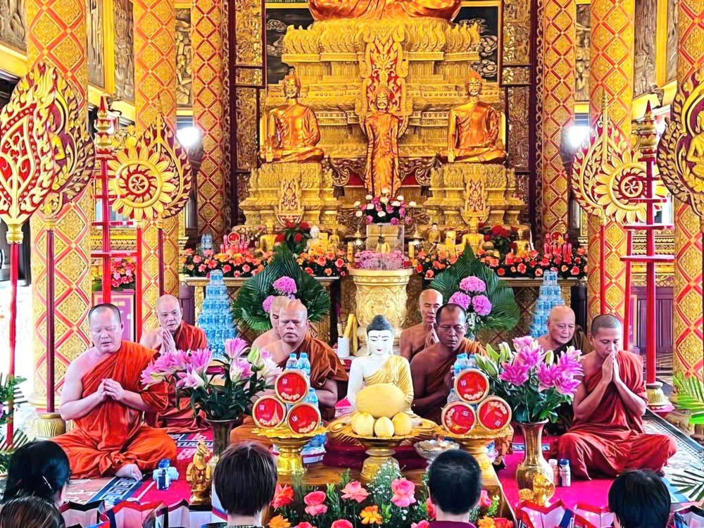 Lễ nhập hạ và cầu siêu anh hùng liệt sĩ tại chùa Khmer - ảnh 2
