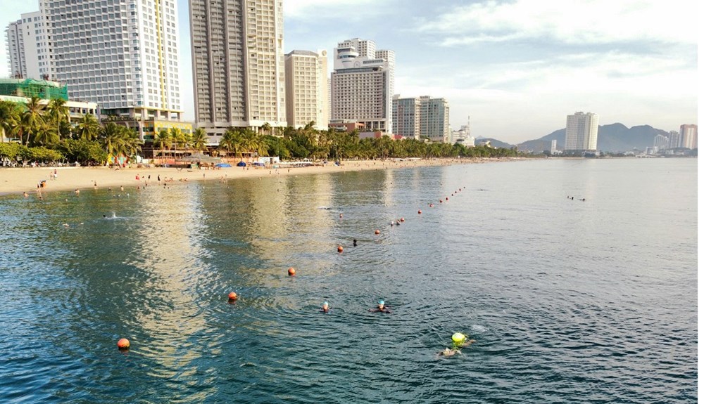 Nha Trang: 500 VĐV tham gia Giải bơi SeaStar Nha Trang Bay 2024 - ảnh 1