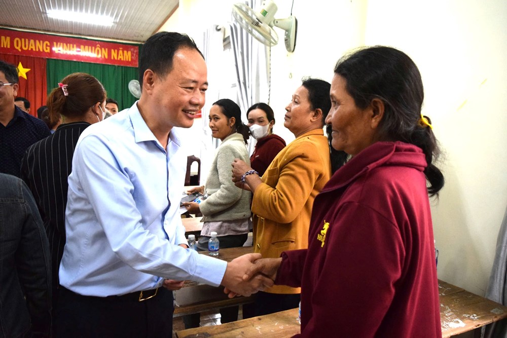 Chủ tịch UBND tỉnh Lâm Đồng đối thoại với các hộ dân liên quan Dự án Hồ chứa nước Ta Hoét - ảnh 1