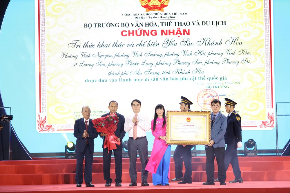 Vinh danh Di sản văn hóa phi vật thể quốc gia Yến sào Khánh Hòa - ảnh 1