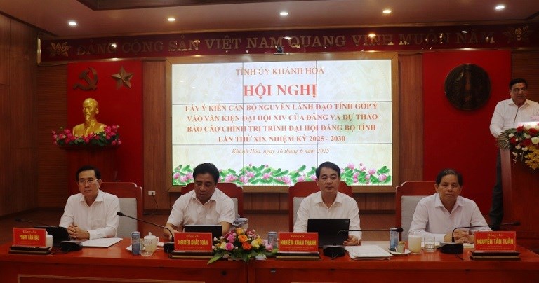 Khánh Hòa: Lấy ý kiến góp ý vào Văn kiện Đại hội Đảng - ảnh 2