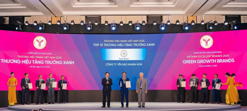 Yến sào Khánh Hòa được vinh danh Thương hiệu tăng trưởng xanh 2025 - ảnh 2