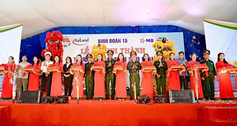 Gia Lai: Khánh thành Trường Mầm non cho trẻ em vùng biên - ảnh 1