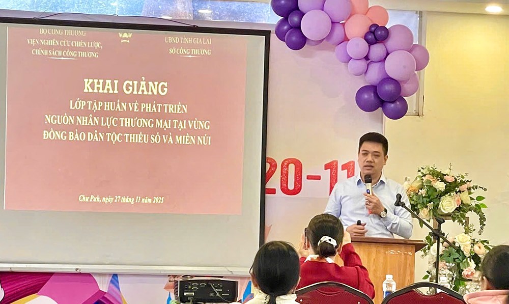 Gia Lai: Tập huấn nâng cao năng lực thương mại vùng đồng bào DTTS - ảnh 1