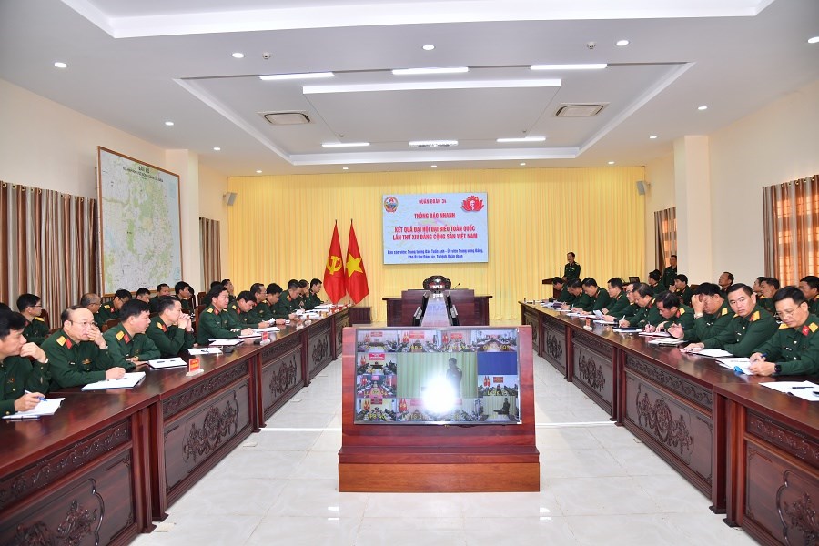 Quân đoàn 34 tổ chức Hội nghị thông báo kết quả Đại hội XIV của Đảng - ảnh 3