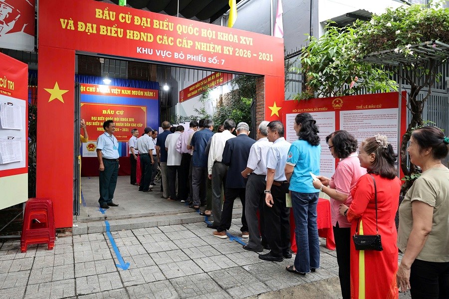 Khánh Hòa: Gần 99% cử tri tham gia bầu cử - ảnh 6