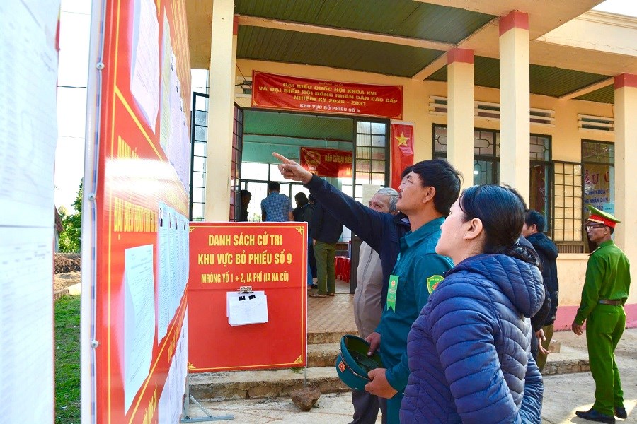 Gia Lai: Cử tri xã Ia Phí phấn khởi tham gia bầu cử đại biểu Quốc hội và HĐND các cấp - ảnh 5