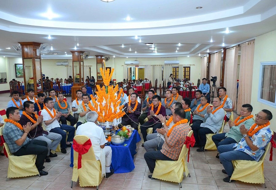 Binh đoàn 15: Thăm, chúc Tết Bunpimay và kiểm tra tiến độ dự án cụm bản Mường Chăm tại Lào - ảnh 3