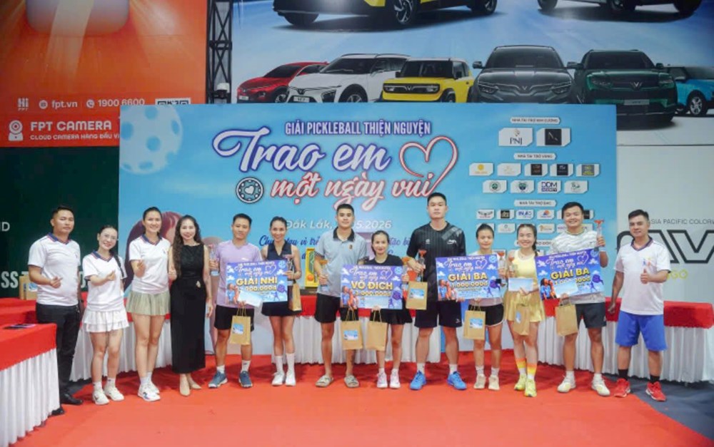 Đắk Lắk: Giải Pickleball “Trao em một ngày vui” vì trẻ em yếu thế - ảnh 2