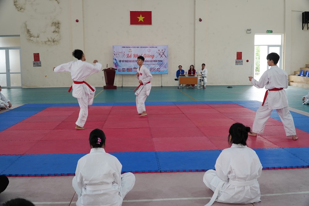 Lan toả phong trào tập luyện võ Karate trong trường học - ảnh 1