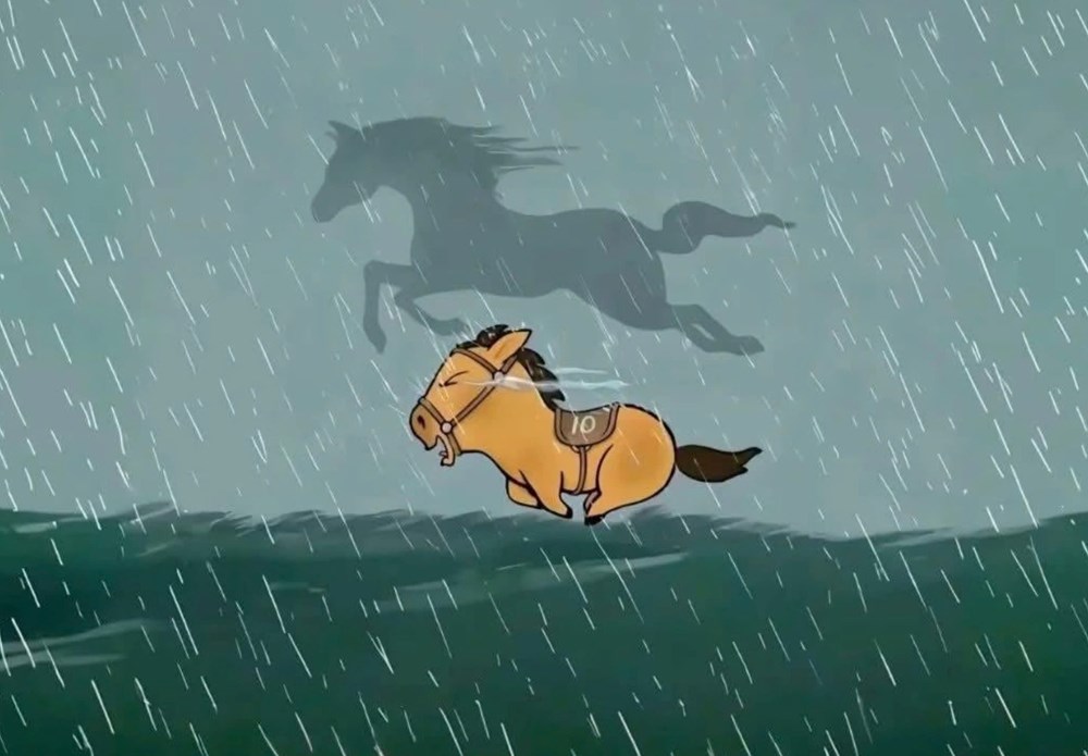 Chú ngựa hoạt hình Mã Tiểu Dã “vừa khóc vừa chạy” gây sốt - ảnh 1