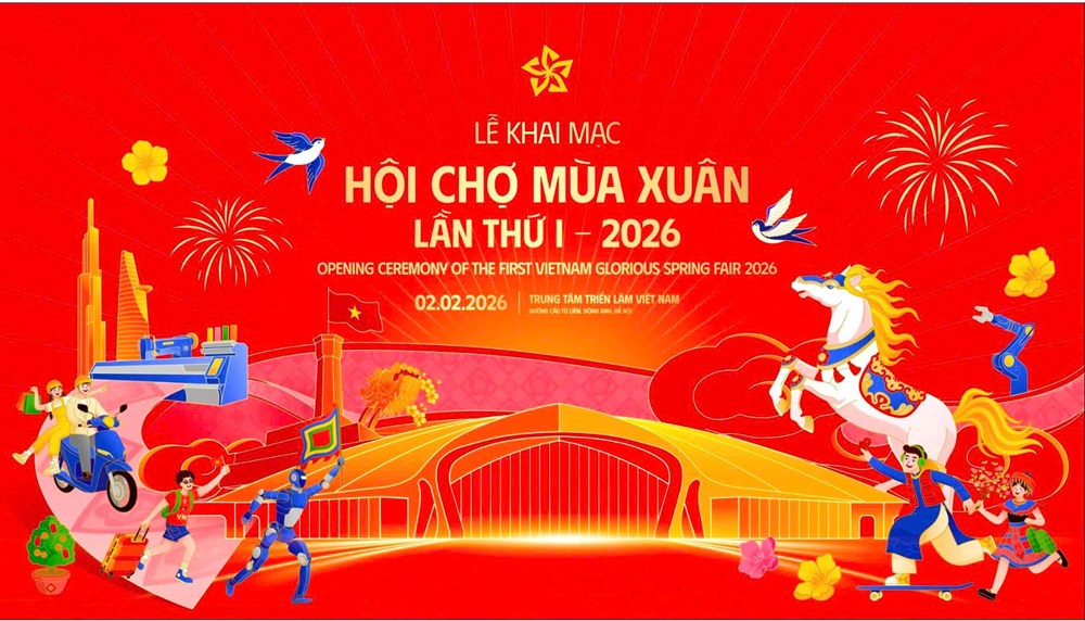 Bức tranh xuân rực rỡ 3 miền tại Lễ khai mạc “Hội chợ Mùa Xuân 2026“ - ảnh 1