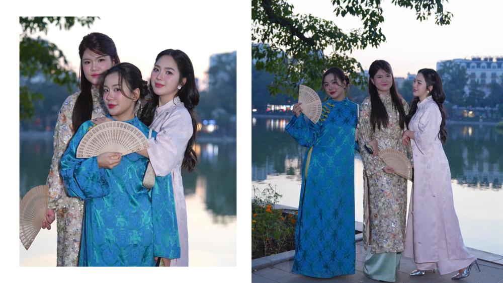 Du xuân trong tà áo dài, gìn giữ nét đẹp ngày Tết Việt - ảnh 2