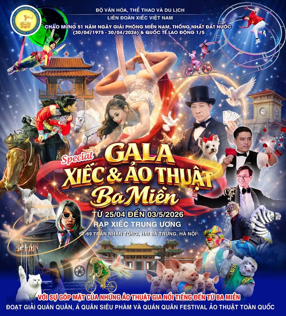 Gala Xiếc - Ảo thuật Ba miền: Kết nối sắc màu văn hóa trên sân khấu xiếc - ảnh 1