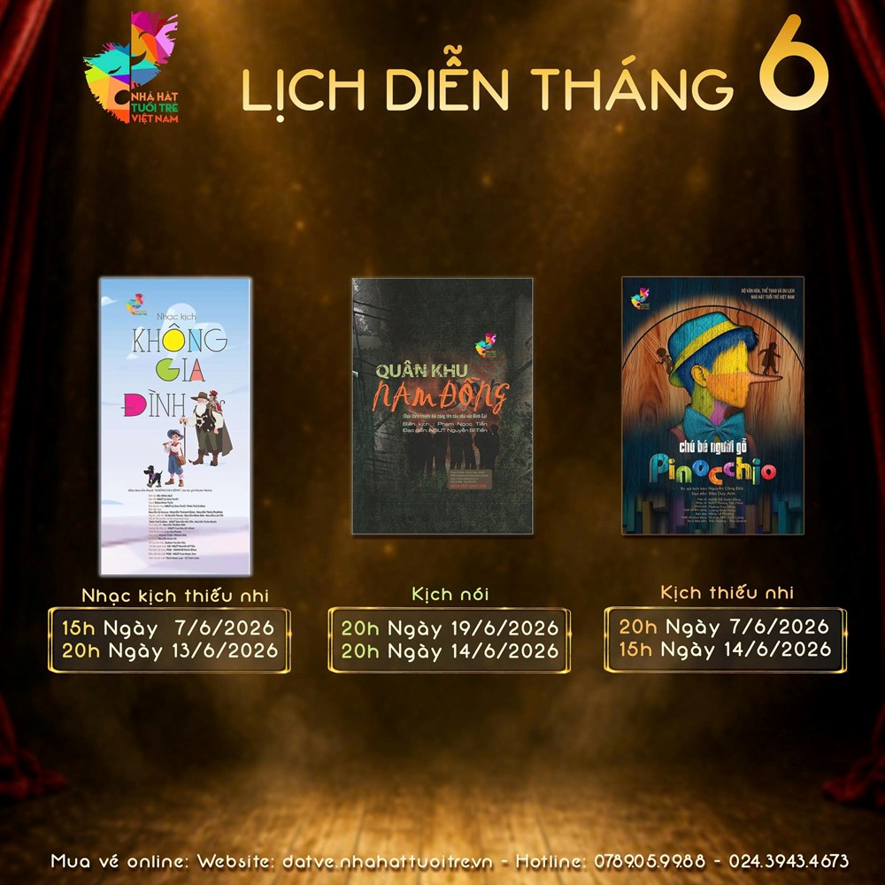Khởi động mùa hè sôi động cùng lịch diễn tháng 6.2026 của Nhà hát Tuổi Trẻ Việt Nam - ảnh 1