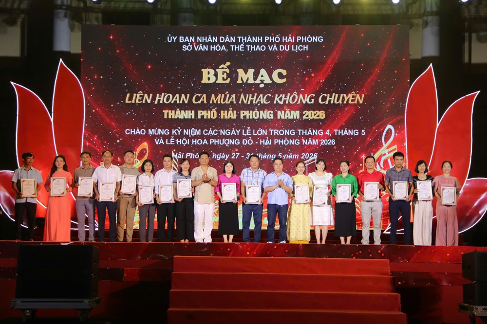 Hải Phòng trao 94 giải tại Liên hoan Ca múa nhạc không chuyên năm 2026 - ảnh 1
