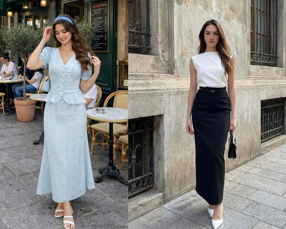 Nâng tầm thời trang công sở với 5 cách phối đồ cùng chân váy midi - ảnh 2