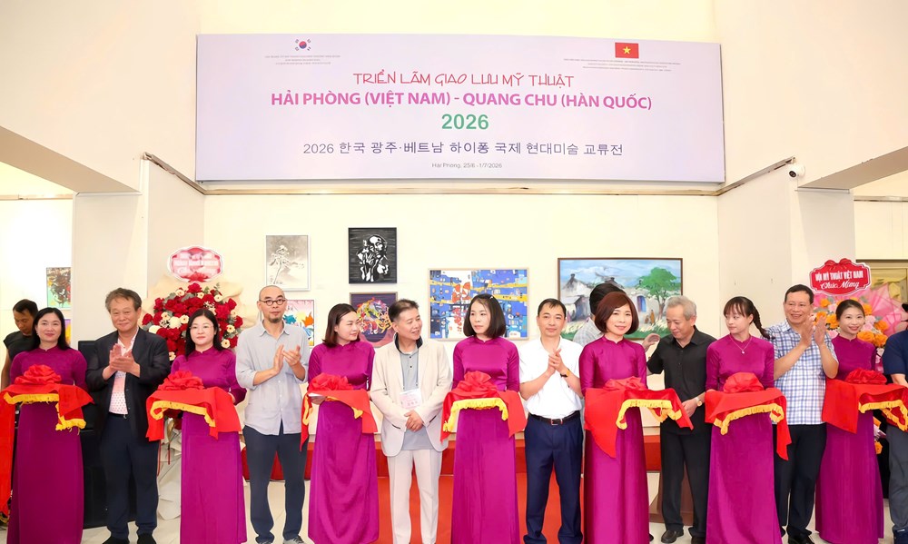 Hơn 120 tác phẩm góp mặt tại Triển lãm giao lưu mỹ thuật Hải Phòng - Gwangju - ảnh 1
