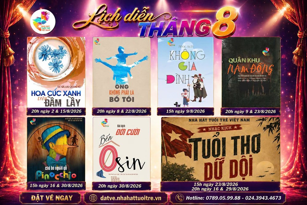 Thưởng thức loạt tác phẩm​ đặc sắc của Nhà hát Tuổi trẻ Việt Nam trong tháng 8.2026 - ảnh 1
