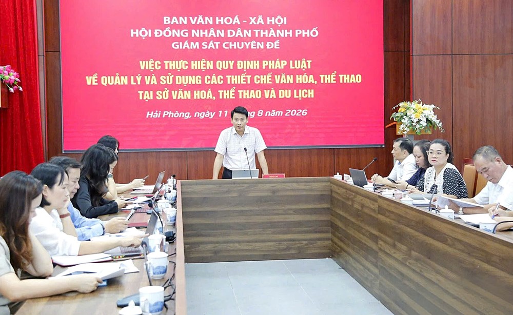 Hải Phòng rà soát hiệu quả hoạt động của hệ thống thiết chế văn hóa, thể thao - ảnh 1