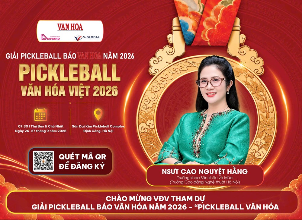 NSƯT Nguyệt Hằng - Anh Tuấn tham gia Giải Pickleball Báo Văn Hóa năm 2026 - ảnh 1
