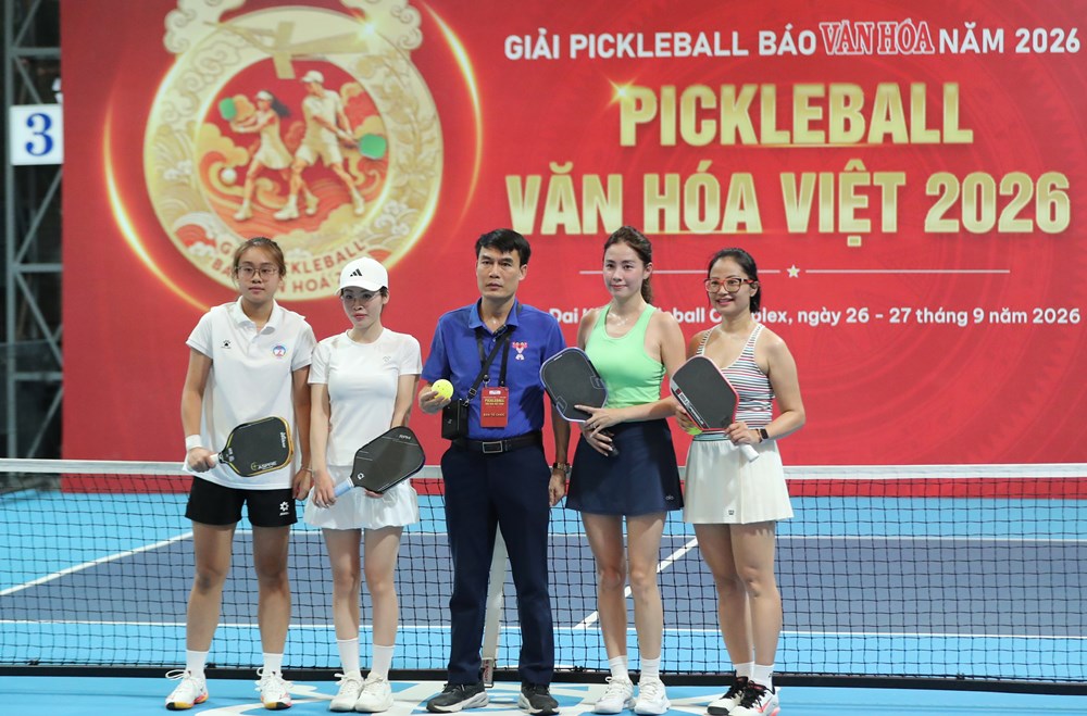 Những “bóng hồng” duyên dáng tại Giải Pickleball Báo Văn Hóa 2026 - ảnh 8