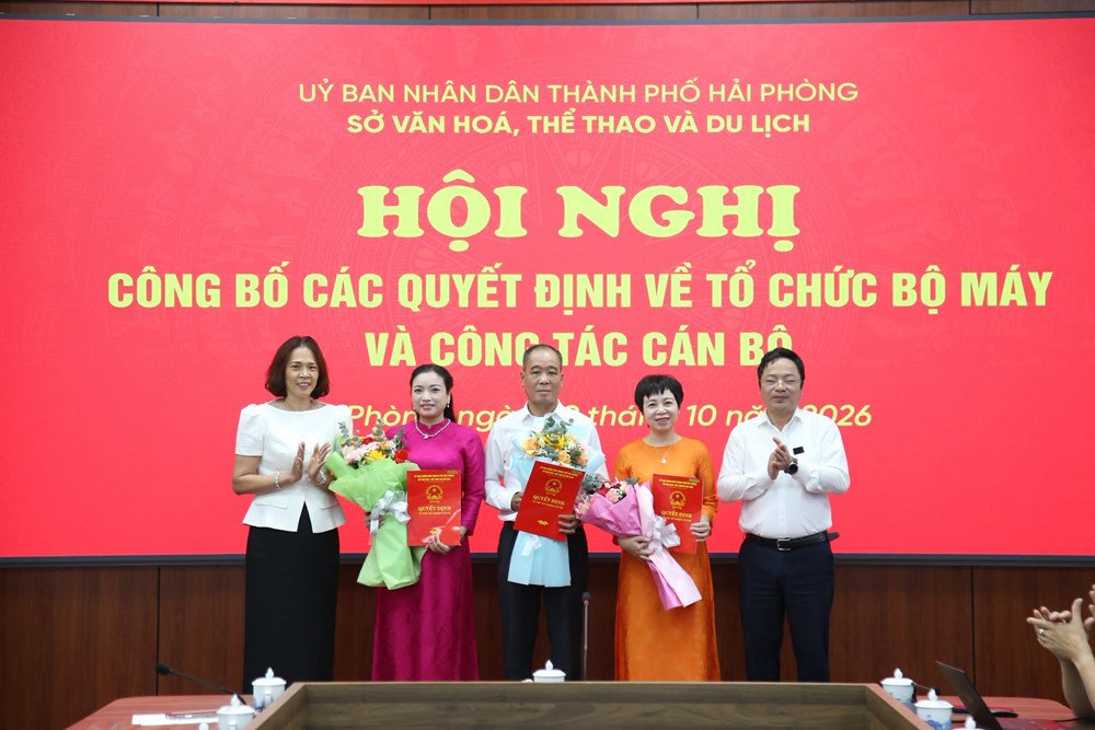 Hải Phòng kiện toàn tổ chức bộ máy, bổ nhiệm lãnh đạo các đơn vị văn hóa, thể thao và du lịch - ảnh 1
