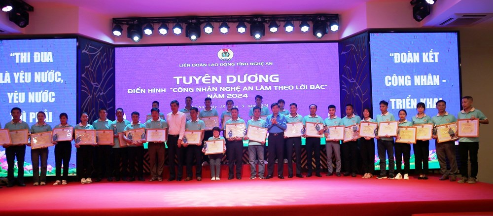 Tuyên dương 95 điển hình công nhân Nghệ An làm theo lời Bác - ảnh 2