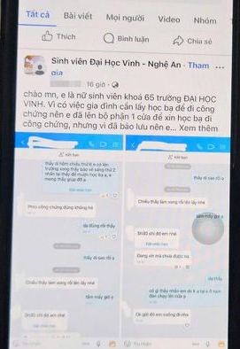 Bị tố "gạ gẫm" nữ sinh, một cán bộ Đại học Vinh bị tạm đình chỉ - ảnh 1
